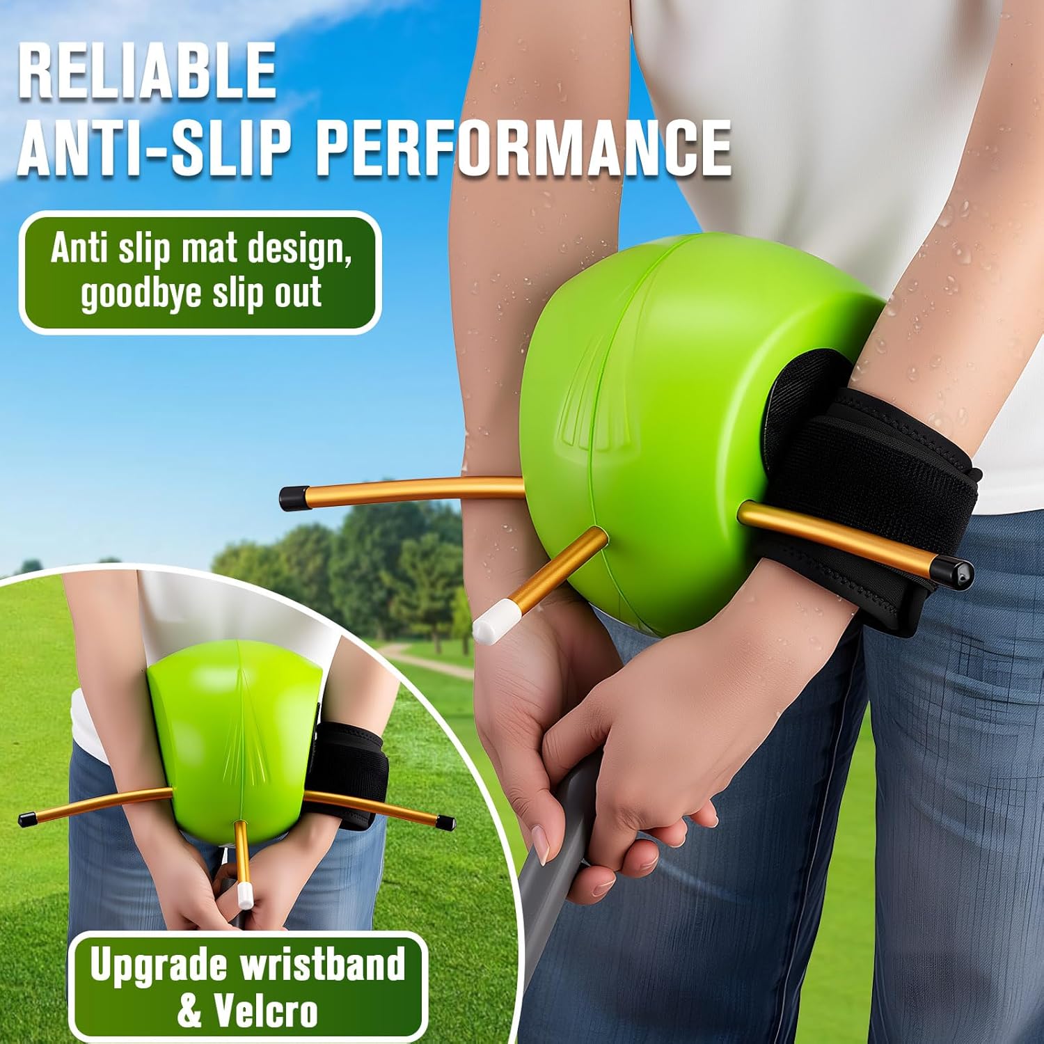 Golf Swing Trainer - The Connector Training Aid with Aviation Aluminum Smart Ball for Posture Correction & Arm Positioning, Professional Portable Design for All Skill Levels