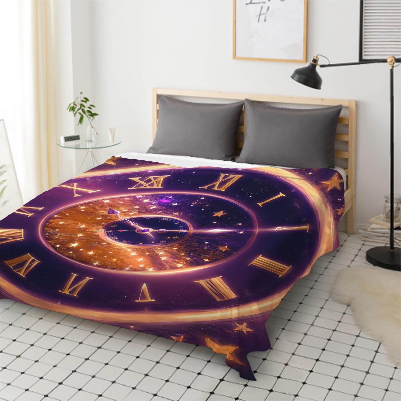 Manta de Franela Geométrico 180x200 cm Manta de Franela de Microfibra Sueño Manta de Felpa Suave para Sofá Cama Manta Polar Invierno Gruesa y Esponjosa Caliente