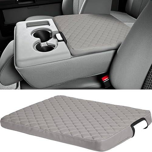 Miniatura 34 de ISSYAUTO Funda de consola central compatible con F150 2015-2020, F250 F350 F450 2017-2022, Expedition 2018-2023, funda de neopreno personalizada