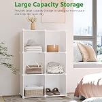 C&AHOME Organisateur de stockage cube, 6-Cube Unités, Cabinet de placards, DIY Étagère de livre modulaire en plastique, idéal pour la chambre, salon, bureau, 36.6" L x 12.4" W x 36.6" H Laiteux UPCS06M