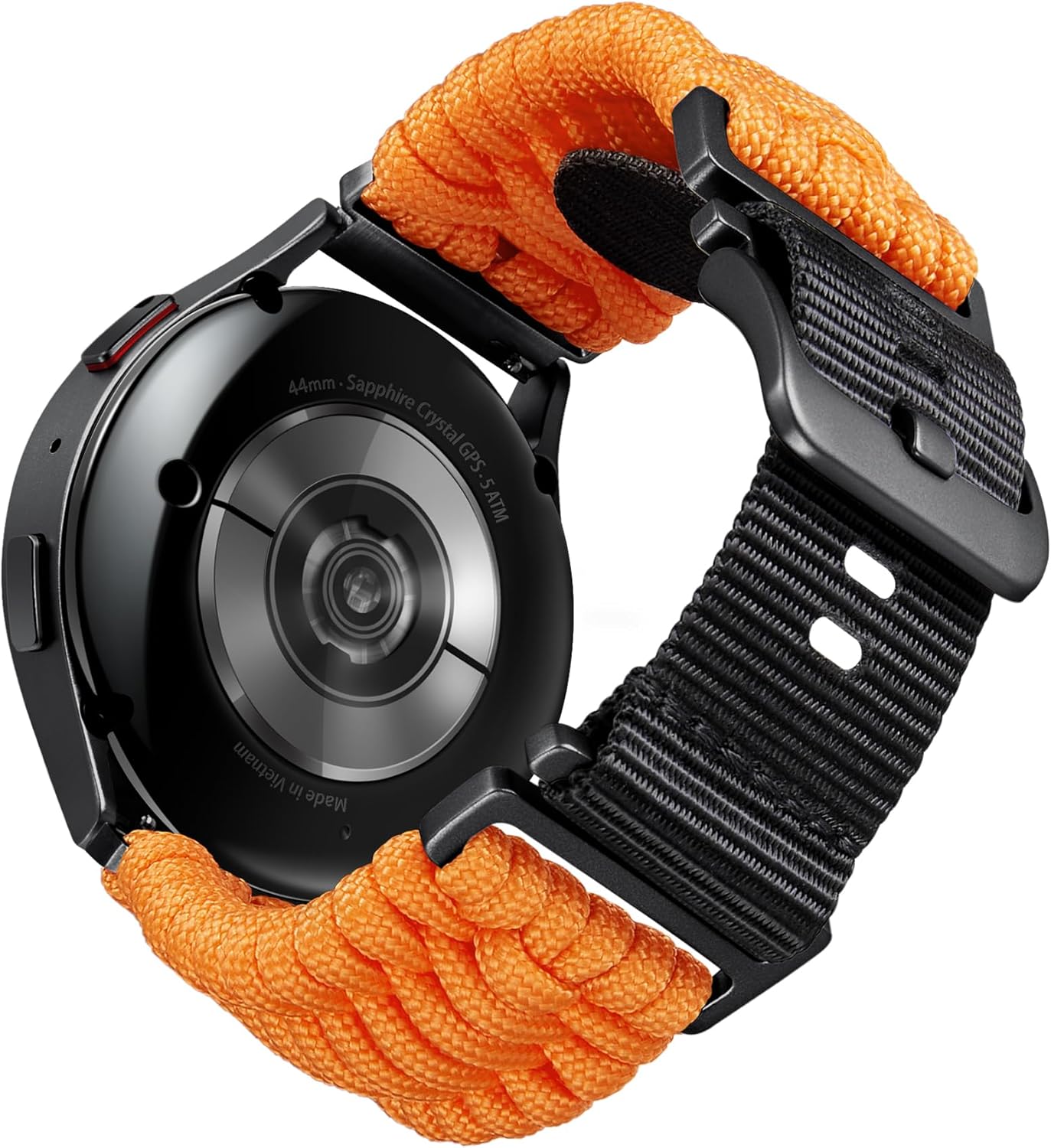 BINLUN Braided Paracord Watch Band 18mm 20mm 22mm Quick Release Military Nylon Smart Watch Straps Replacement Compatible with Samsung Galaxy/Compatible with Garmin/Fit for Amazfit for Men