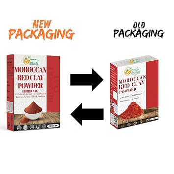 Herbs Botanica Moroccan Red Clay Powder 8 oz Natural Clay for DIY Face Masks, Body Wraps, Hair Care & Skincare Formulations Fine Texture for Smooth Application & Easy Mixing