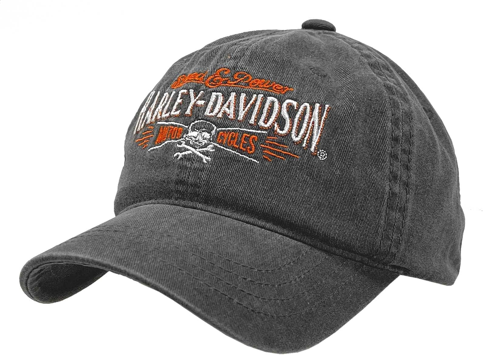 Men's Villain Adjustable Slide Baseball Cap - Washed Black