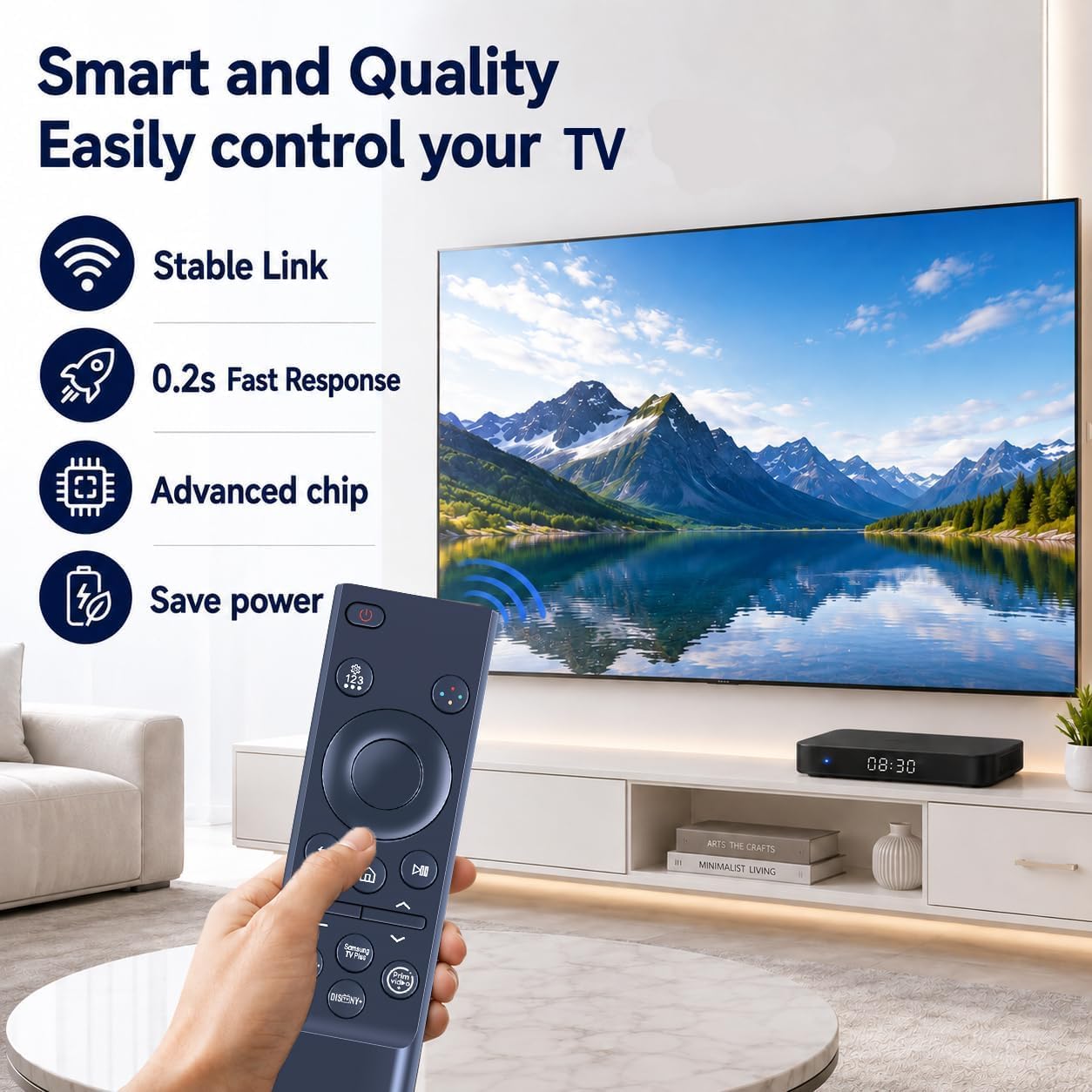 ZWP BN59-01388A BN59-01388H TM2240A Replacement Remote for Samsung Crystal 4K UHD CU7000 DU7200 Series Smart TVs, Compatible with All Samsung Crystal UHD, Frame, QLED, OLED, Neo QLED Smart TVs | 4K 2026 - view 3