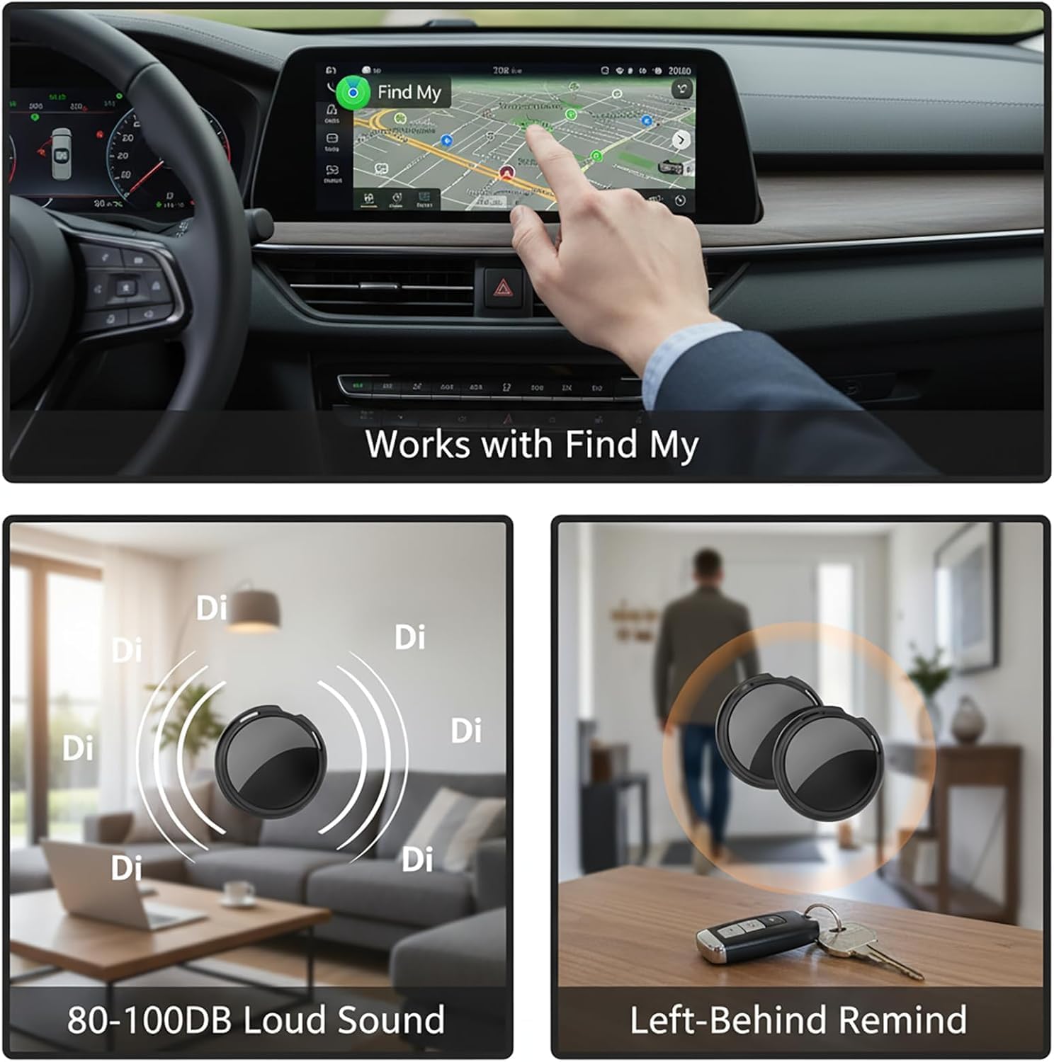 2 Pack GPS Tracker for Vehicles Pair with Apple Find My(iOS Only) Real Time Global Tracking Devices for Cars Hidden Magnetic Case No Subscribtion Mini Car Locator No Monthly Fee for Kids Pets Dogs - image 4