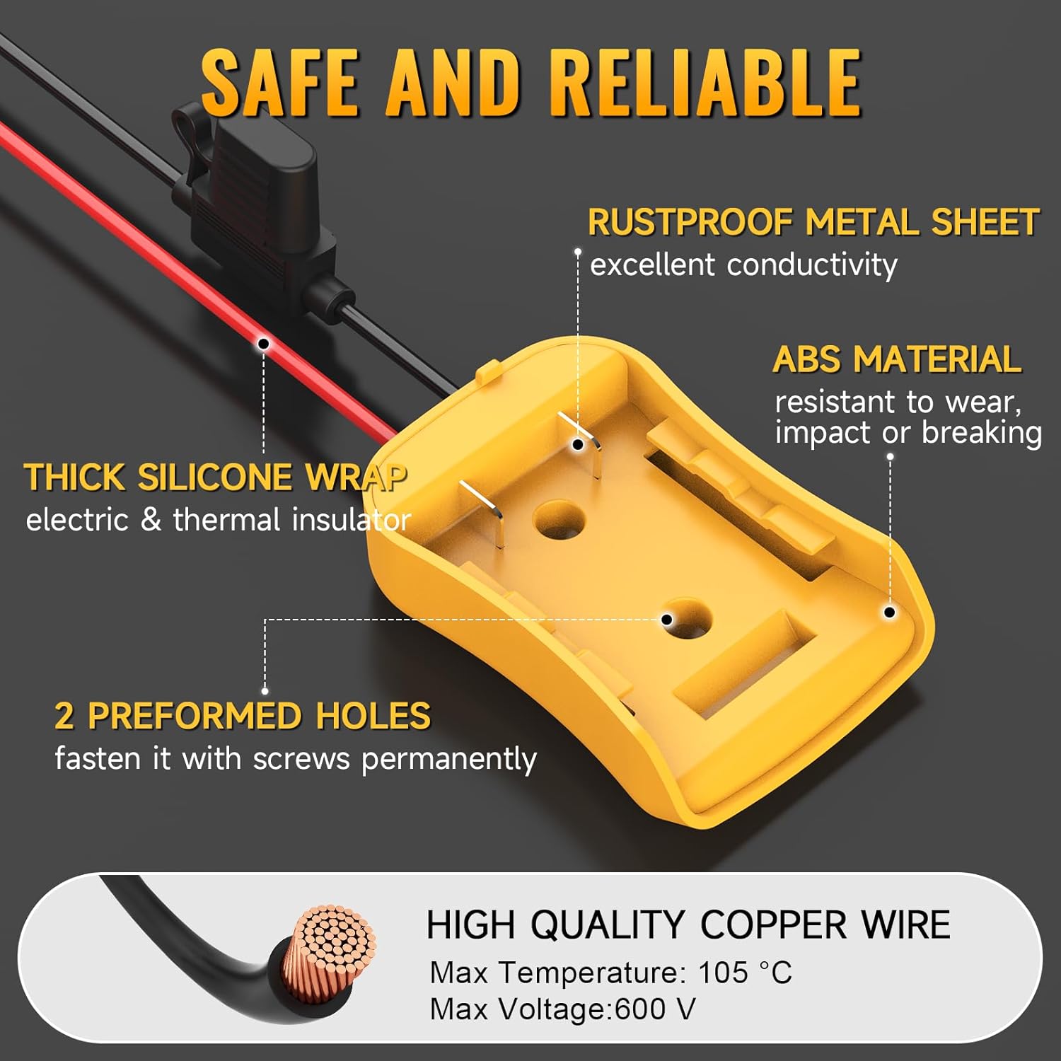 1 Pack 20V to 12V Step Down Converter+ 2 Pack Battery Adapter with Low Voltage Cutoff