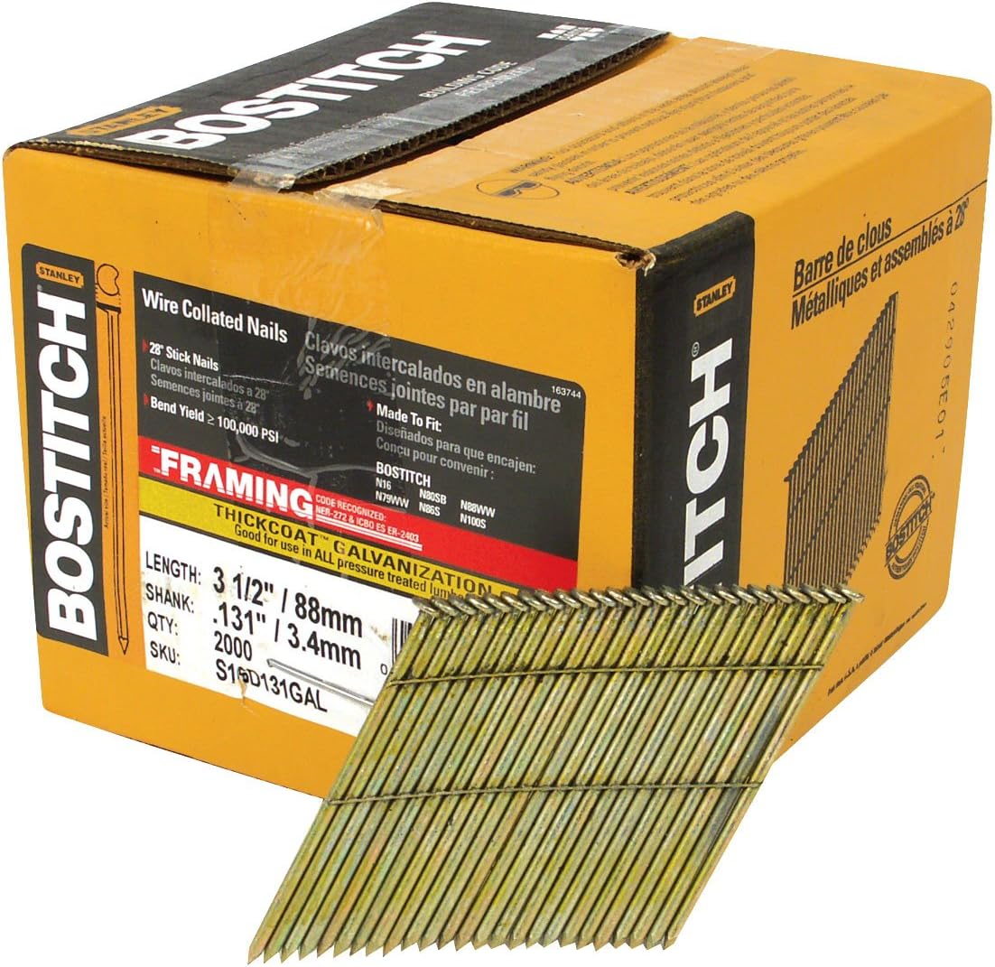 BOSTITCH S16D131GALFH 28 Degree 31/2Inch by .131Inch Wire Weld