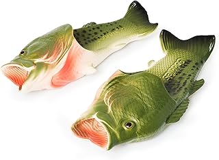 Coddies Fish Flip Flops - The Original Fish Slippers - Holiday Gift, Unisex Sandals, Bass Slides, Pool, Beach & Fishing Shoes - Men, Women & Teens