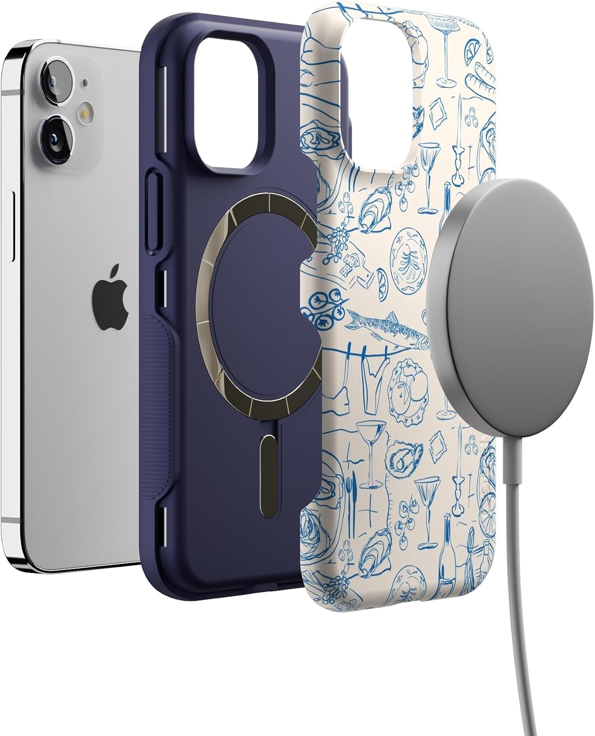 Casely iPhone 12 Mini Case | Amalfi Aperitivo | Dolce Vita | Bold Protective Design | Compatible with MagSafe