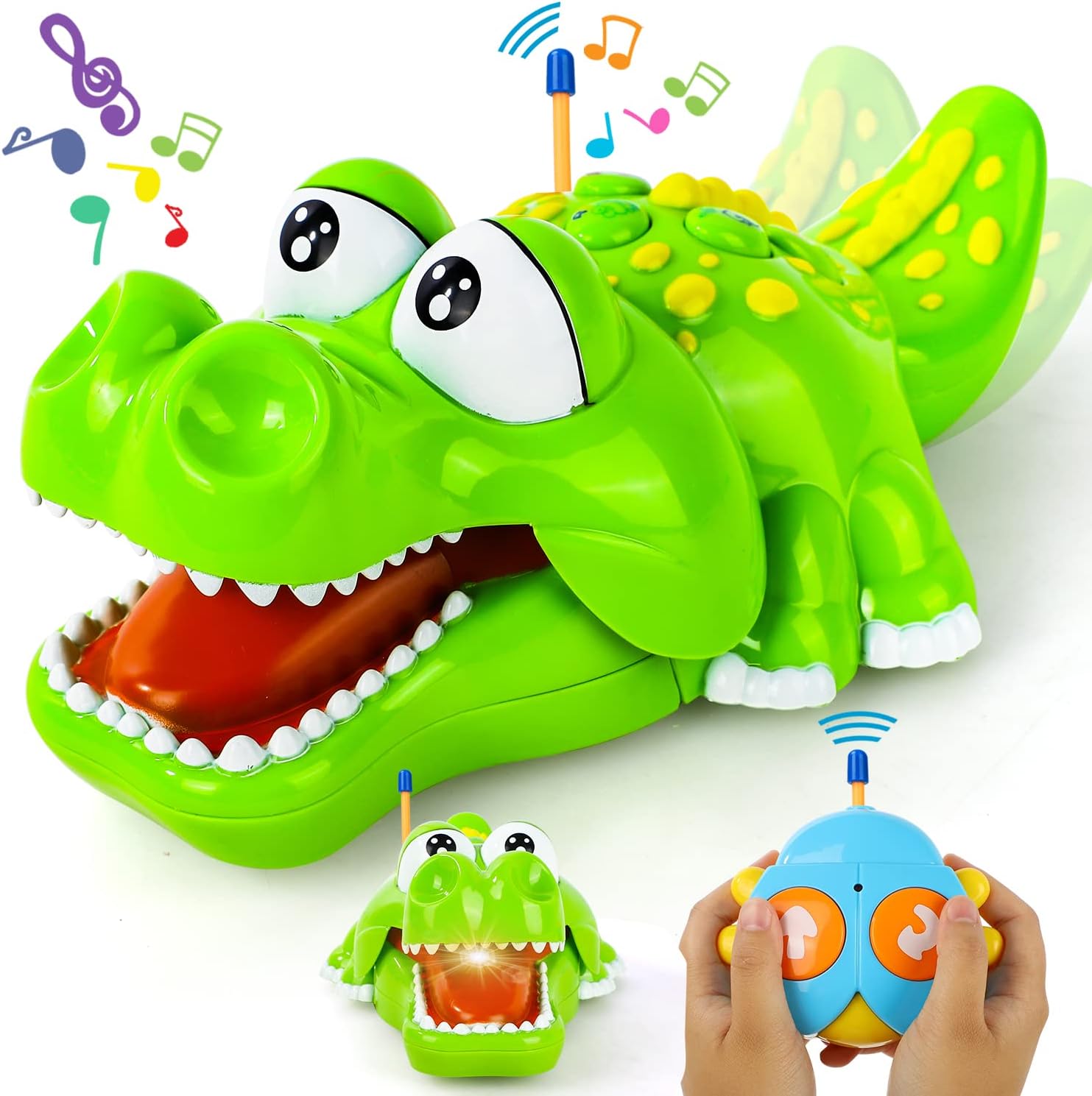 TOY Life Crocodile Remote Control Cars for Toddlers Boys Girls 3-5 4-7, Toddler RC Car Toys Gifts for 2 Year Old Boys, Kids Baby Remote Control Toy Cars, Race Car Toys, Alligator Toy