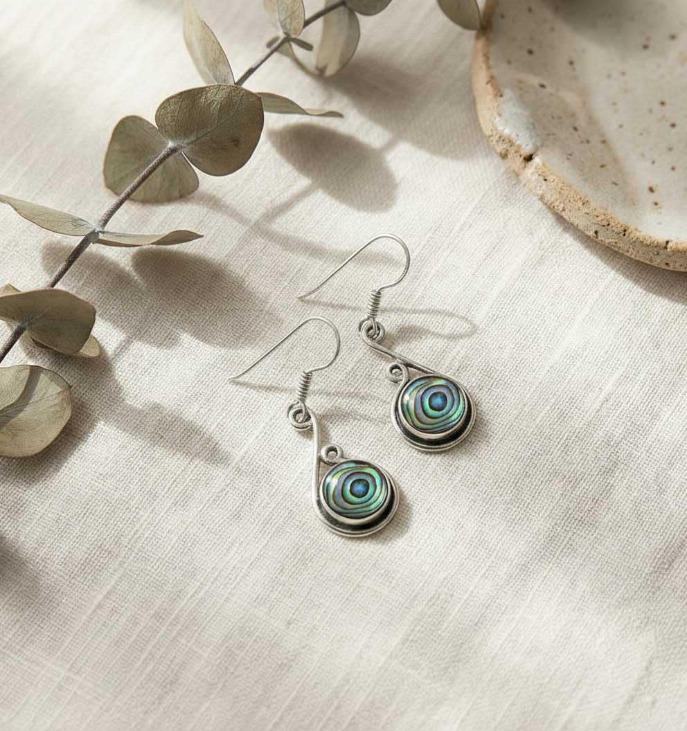 Handmade 925 Sterling Silver Overlay Drop Dangle Earring Natural Gemstone Carnelian, Crystal, Moonstone, Turquoise Round Boho Jewelry For Women