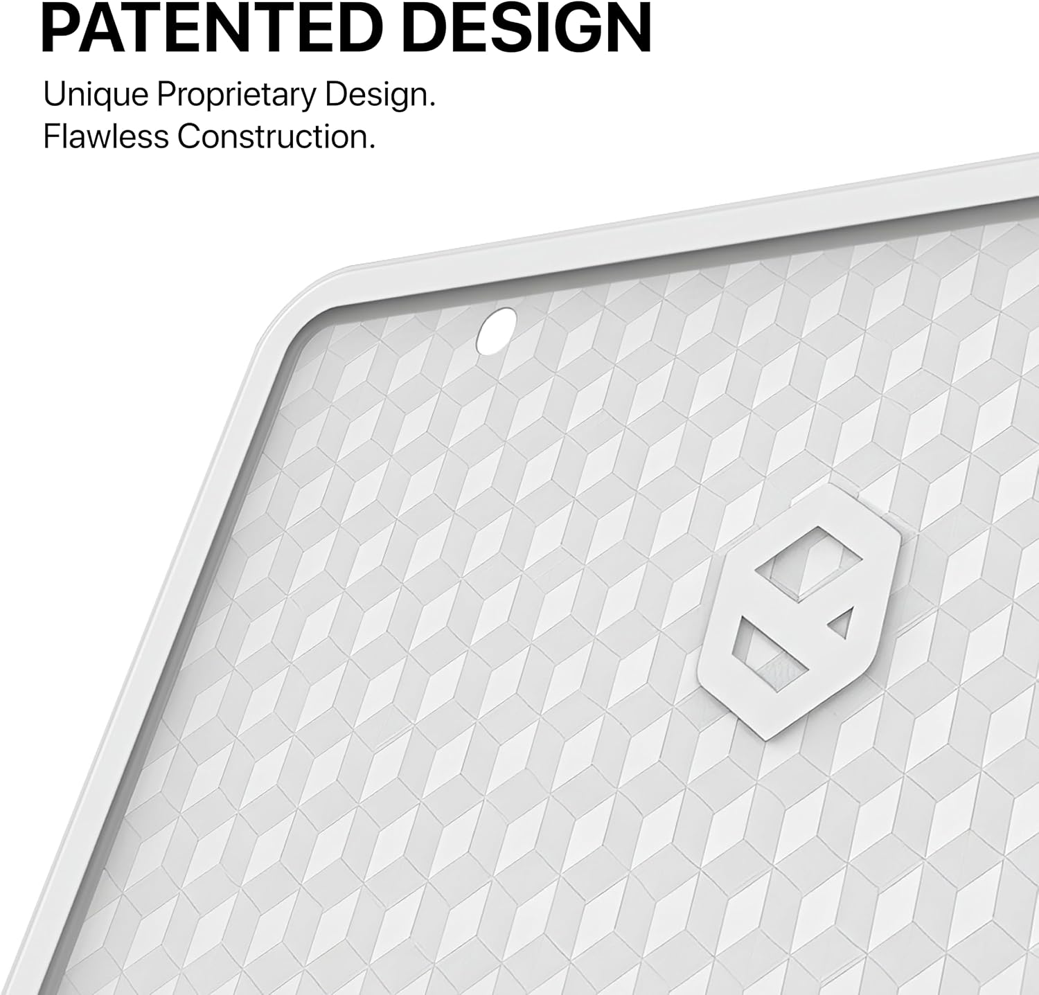 Rightcar Solutions Car Plate Frame, Silicone License Plate Frame, Rust-Proof Rattle-Proof Weather-Proof License Plate Holder for Front or Rear, White, 1 Pack