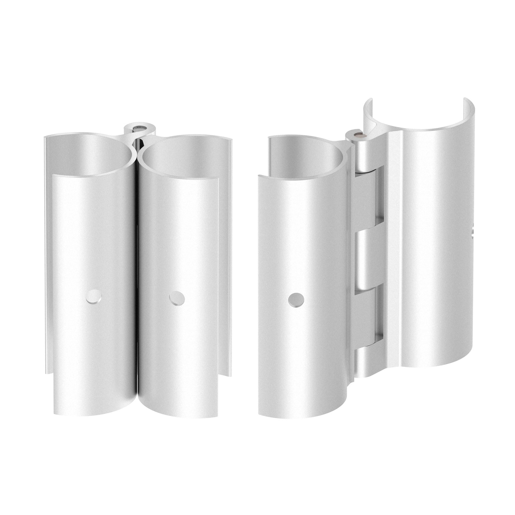Photo 1 of 2 Pack Aluminum Snap-On Hinge for PVC Doors Vents or Gates,Perfect for Door Hinges for PVC Built Items (1 Inch/25.4mm)