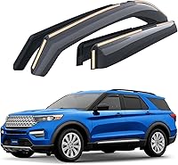 Goodyear Shatterproof In-Channel Window Deflectors for Ford Explorer 2020-2026 Rain Guards Visors 4pcs GY008030