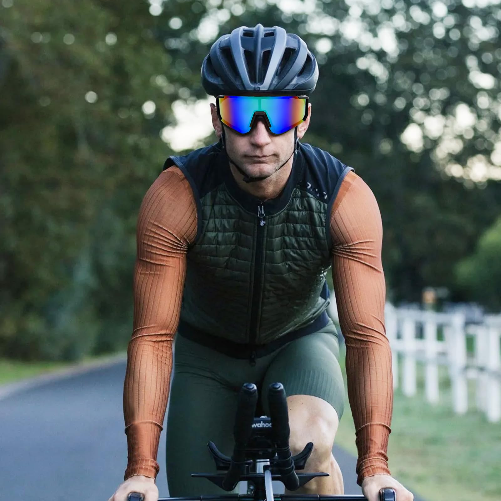 2 Pezzi Occhiali da Ciclismo Polarizzati, Occhiali da Sole da Ciclismo, Occhiali Veloci Uomo, Occhiali Ciclismo Uomo, Protezione UV400, Occhiali Bici da Corsa per Ciclismo Corsa Sci Pesca Ecc