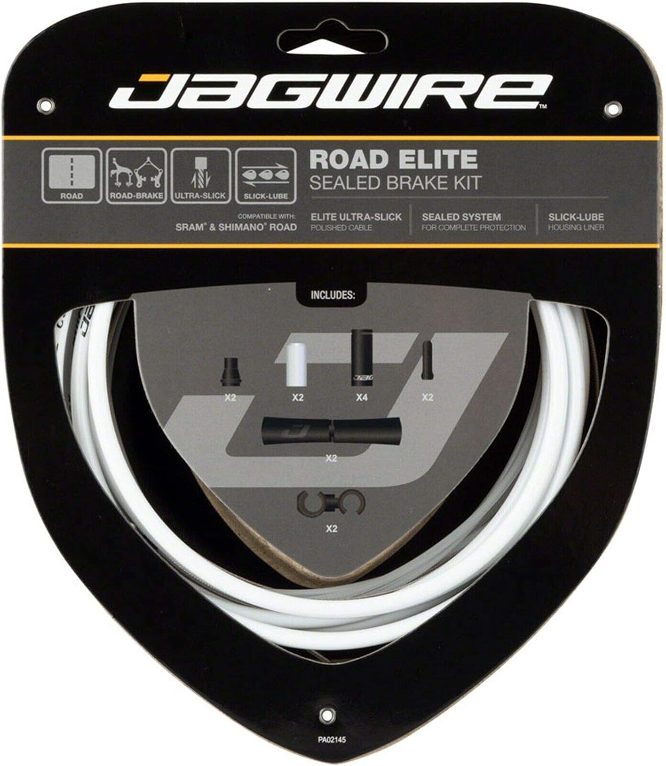 Jagwire JW-RCK700 Road Elite Link Brake Kit Cable, Black, One Size
