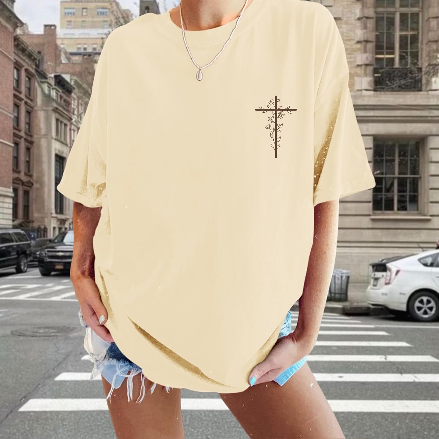 Christian Shirts for Women Oversized Jesus Religious Faith Tshirt Sayings Bible Verse Inspirational Tees Casual Tops - Image 5