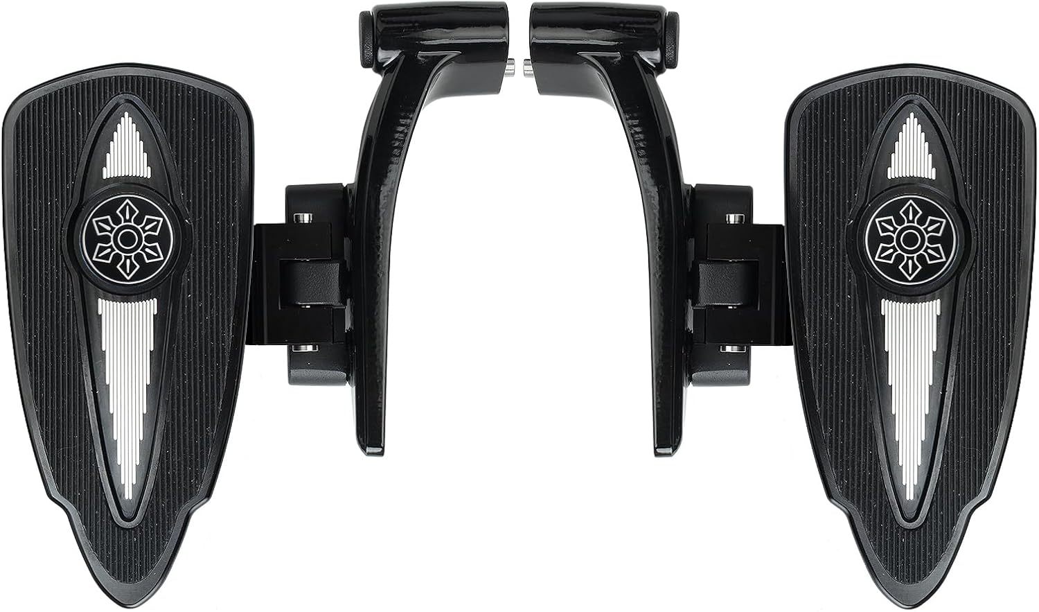 Motorcycle Passenger Floorboards Compatible with Indian Roadmaster Chieftain Chief Challenger Pursuit Springfield Vintage 2014-2024(Rear-Black)