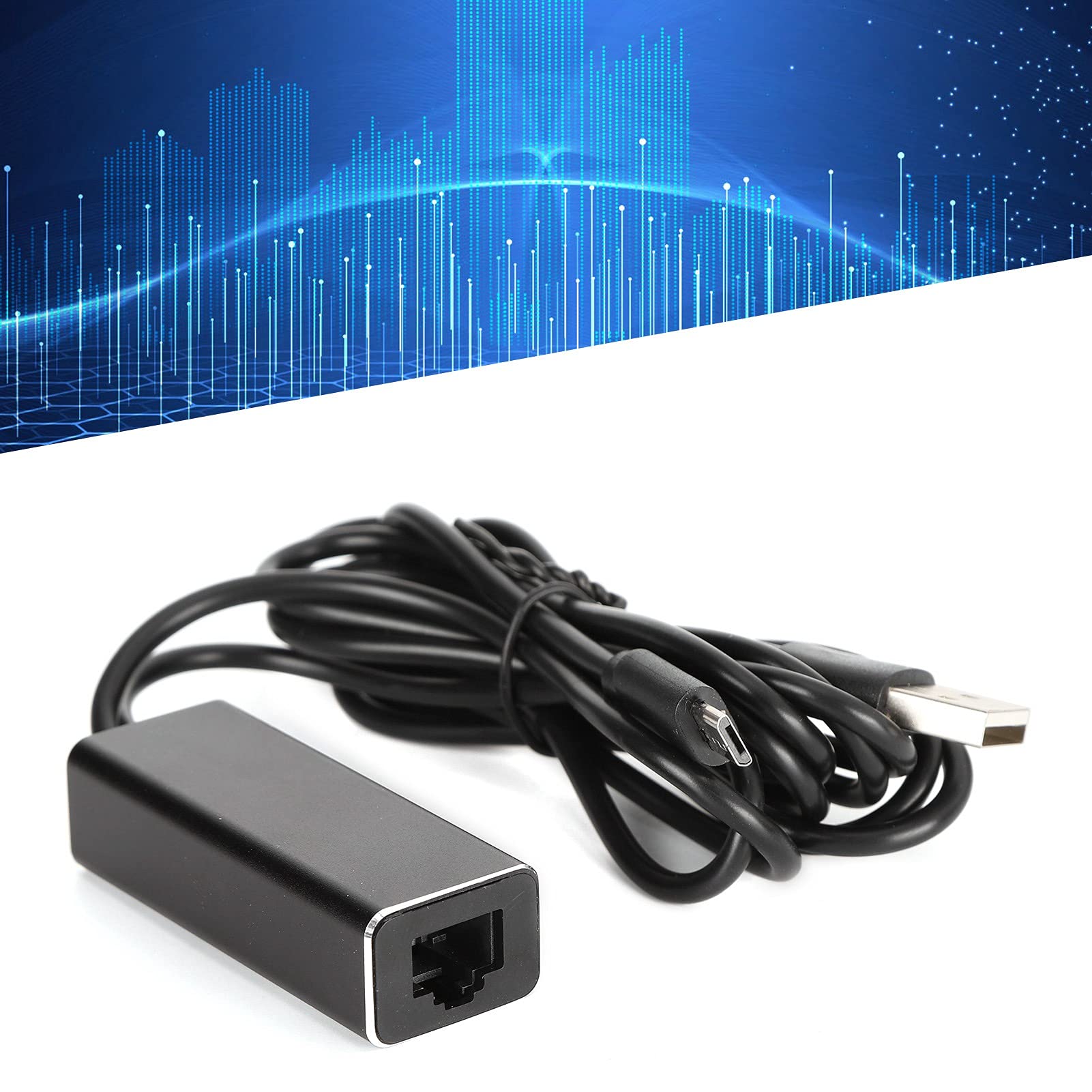 KIMISS Adattatore da Ethernet a Firestick Adattatore di Rete in Lega di Alluminio, Abs Usb a RJ45 Adattatore Ethernet 10 Trasmissione di Conversione da 100 Mbps per TV Stick