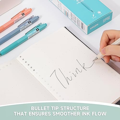 Miniatura 3 de VEMTONA Bolígrafos de gel, punta fina (0.020 pulgadas), con tinta negra de secado rápido, bolígrafos de escritura retráctiles, bolígrafos de tinta