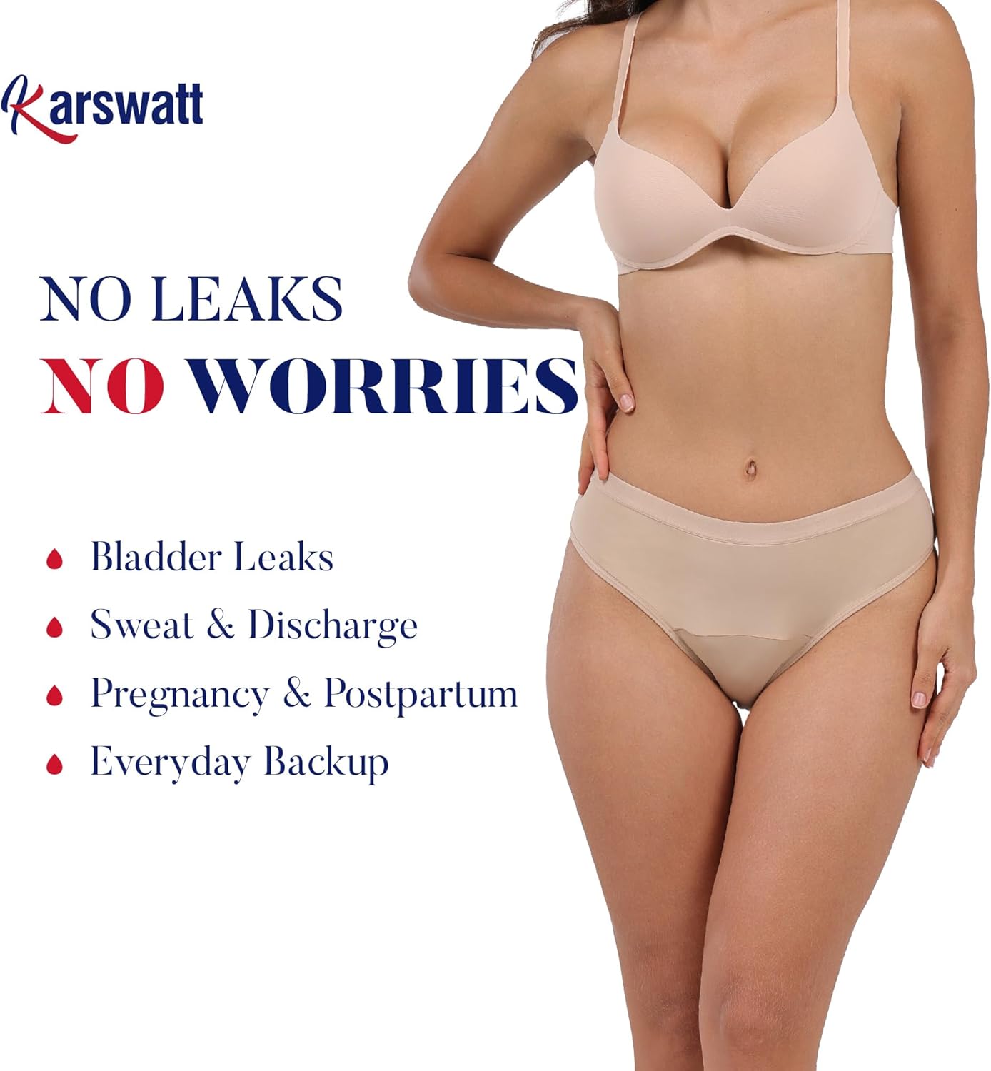 Super Absorbency Incontinence Underwear for Women Mid Rise Overnight Urine Leak Proof Postpartum Panties 3 Pack