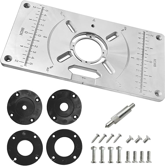 QYQRQF Router Plate, Aluminum Router Table Plate for Woodworking Router