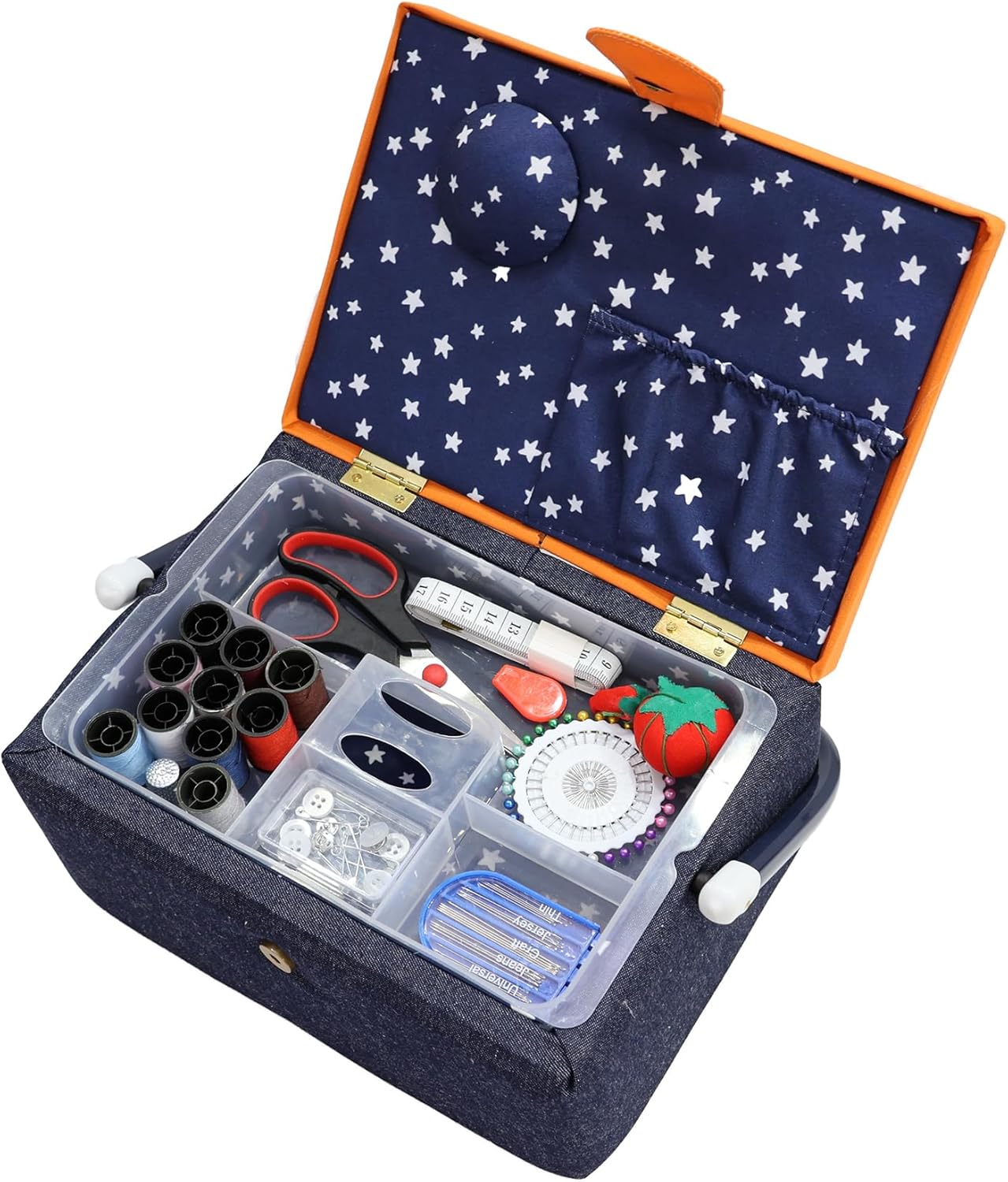 Brasenia Large Sewing Basket for Home Sewing Kit Storage