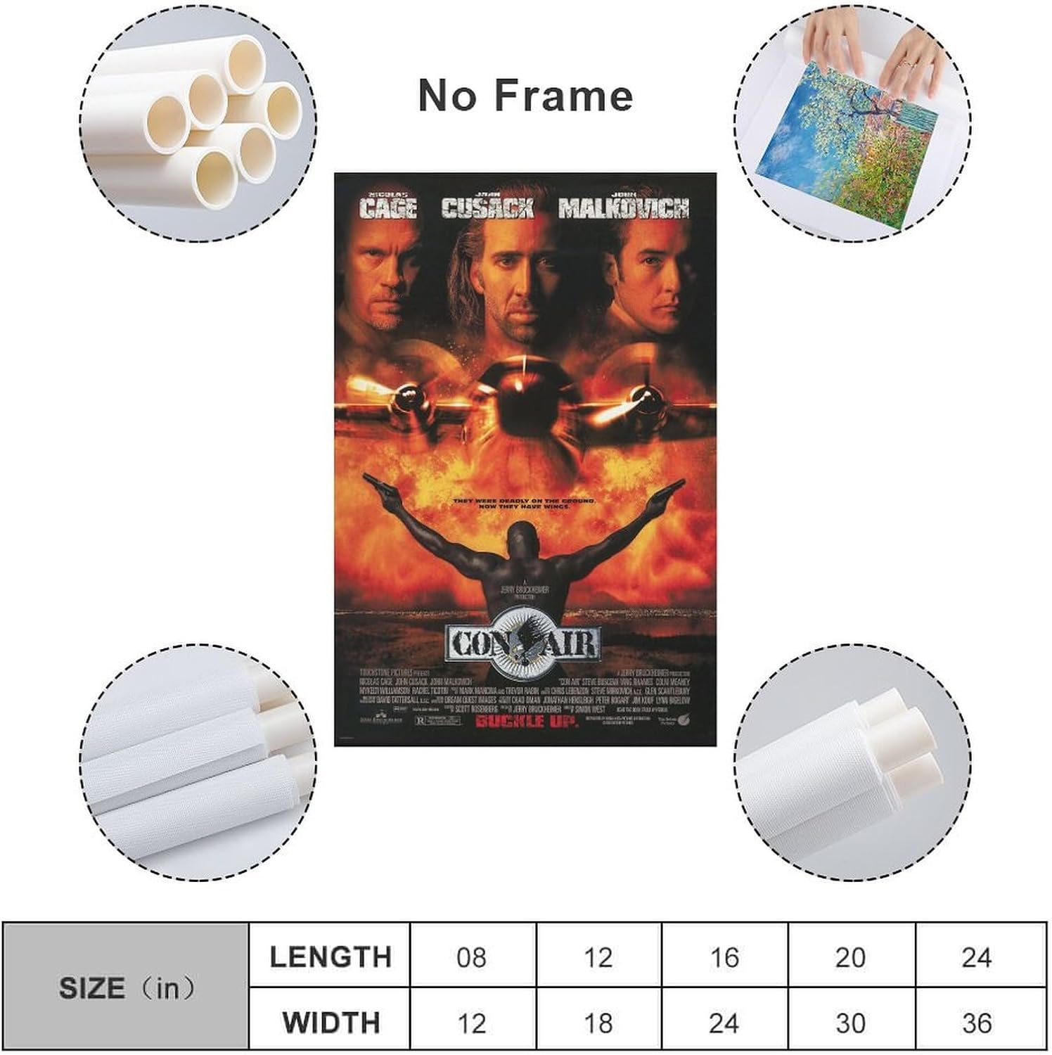 Wall Posters Con Air Movie Poster Poster Decorative Painting Canvas Wall Art Living Room Posters Bedroom Painting 08x12inch(20x30cm) image 2