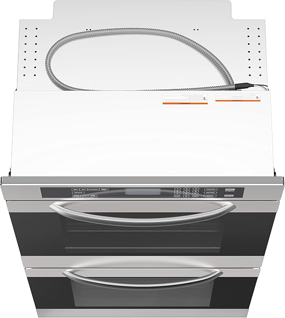 KoolMore 30-Inch Electric Double Wall Oven with Quiet, Rapid Convection Cooking, 7 Cook and Baking Modes, Dual Large Capacity Ovens, Stainless-Steel Unit, Self-Cleaning (KM-WO30D-SS)