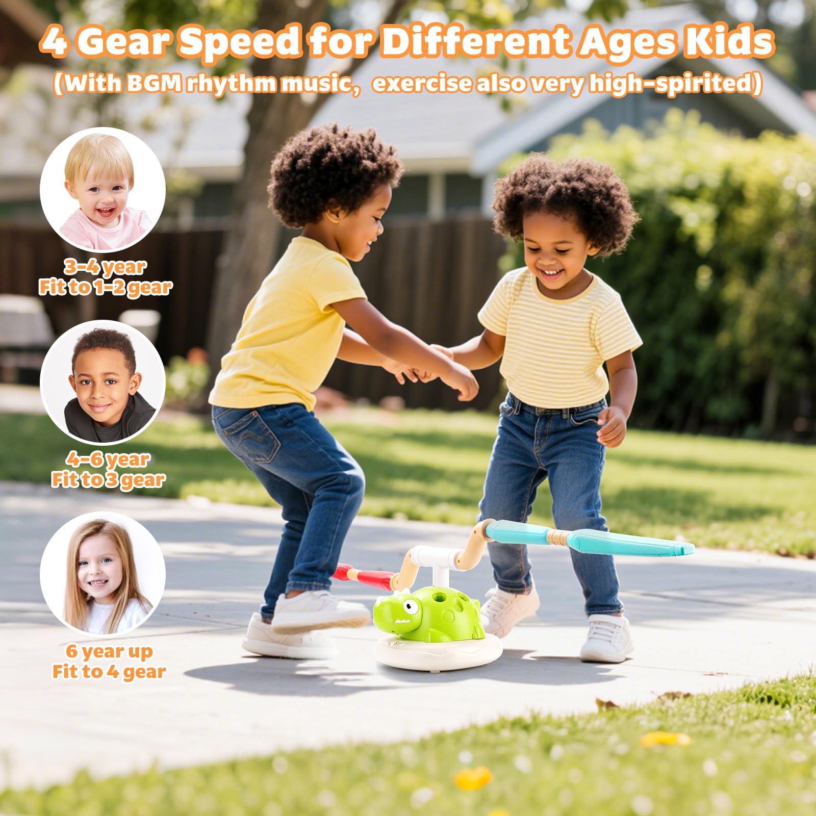 Jeu Musical De Saut à Anneau Et Lanceur De Fusée à Pied 3 En 1 Pour