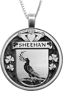 Sheehan Irish Coat of Arms Disk Pendant