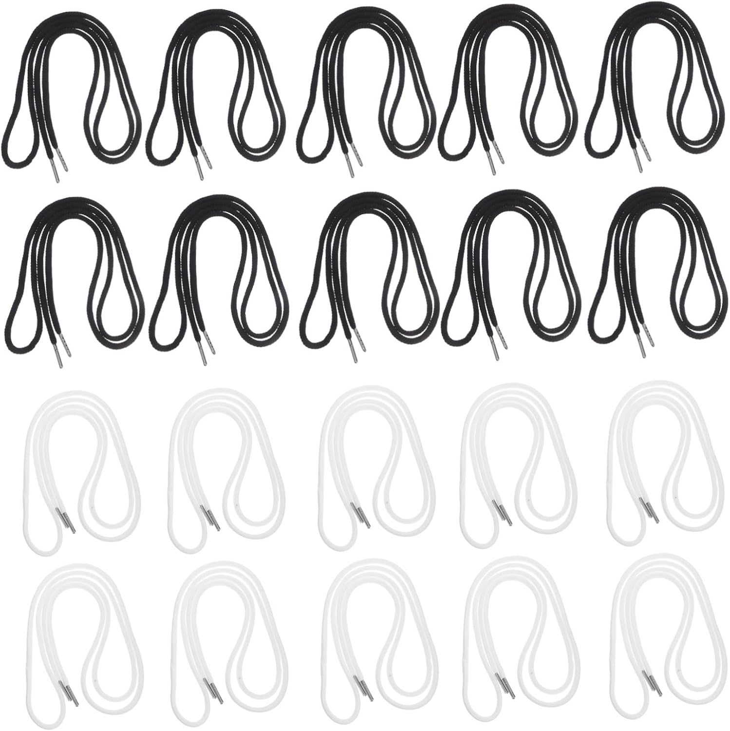 PRETYZOOM Drawstring Breakage Cords Replacement Polyester for Sweatpants 20pcs and, Abrasion Resistant Waist Ropes Repair Shorts Backpacks for High-Intensity Activities