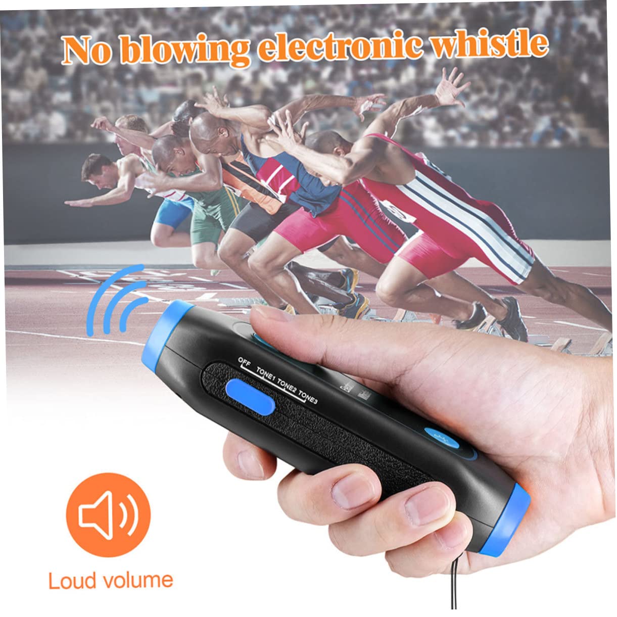 YARNOW fischio elettronico Fischietto d'emergenza Fischio di Sicurezza per fischietti Portatili fischio di Emergenza Sopravvivenza Forte fischio Elettrico Forte fischio Magnete Blue