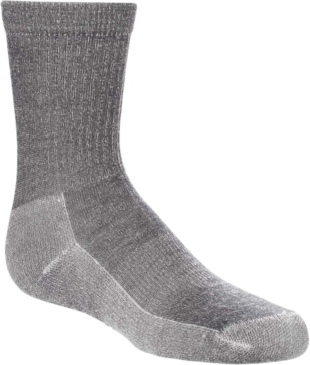 Smartwool Kids' Hiking Crew Socks - Lightly Cushioned Merino Wool Performance Socks CHARCOAL Large