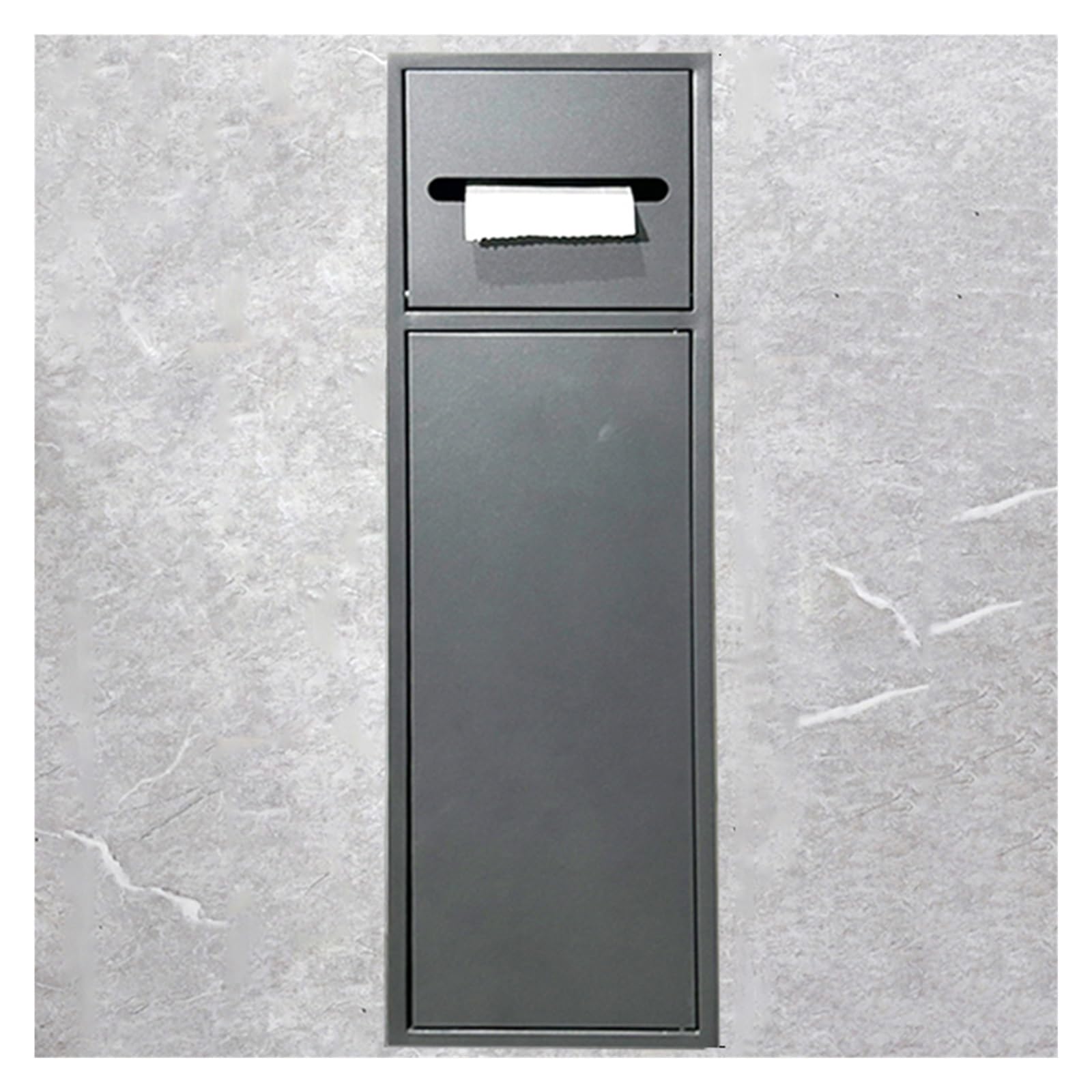 QUSYZD Stainless Steel Shower Nich, Recessed Shower Niche Trash Can Holder, Built-in Shampoo Storage Shelf for Bathroom Storage/Shampoo/Toiletries,Gray-20x66x14cm/7.87x25.98x5.51in