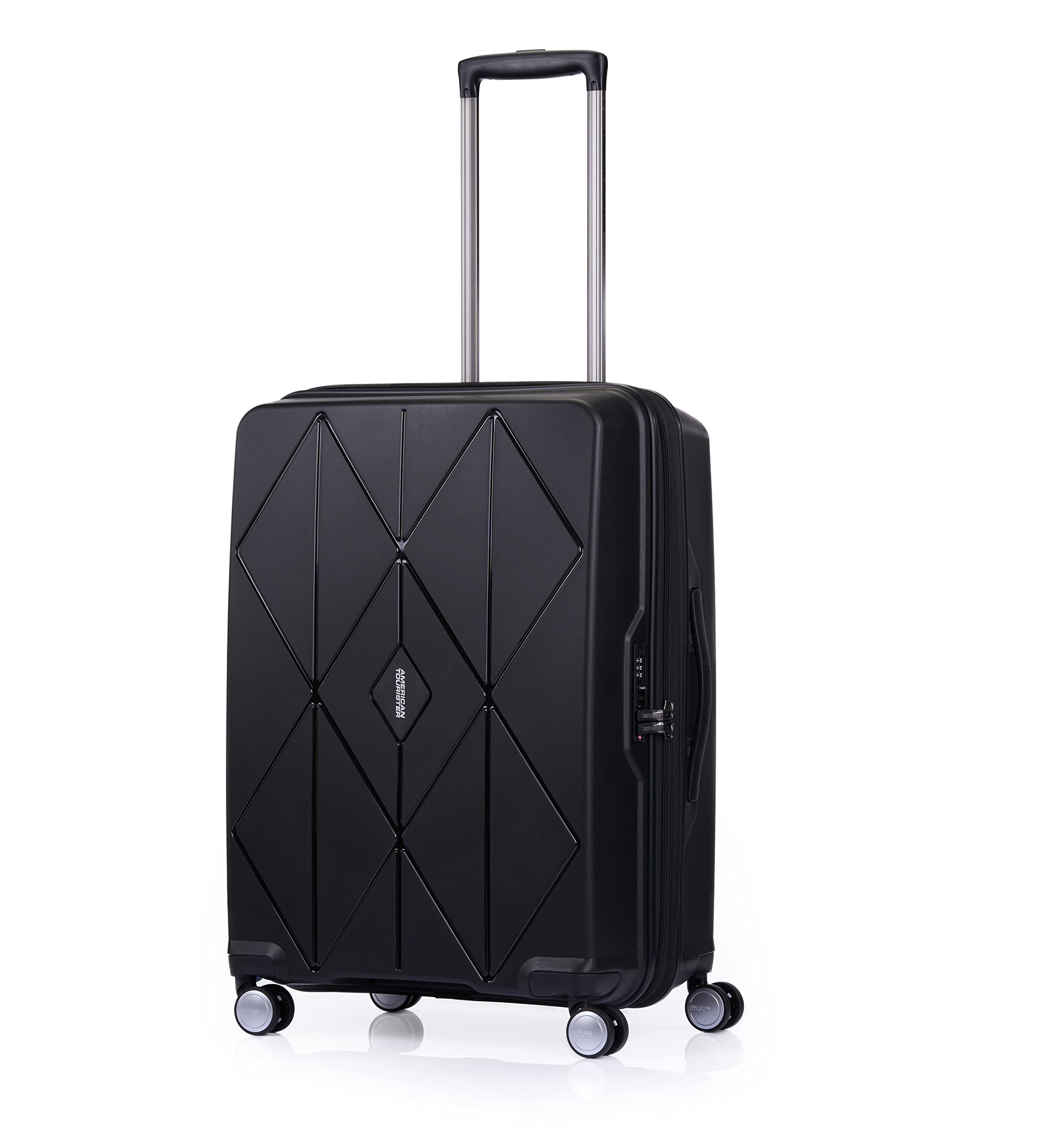 Argyle Suitcase, Cabin Size, 4 Spinner Wheels, Hard Top, Polypropylene, DuoSaf™ Security Zipper|TSA 008-3 Years International Warranty