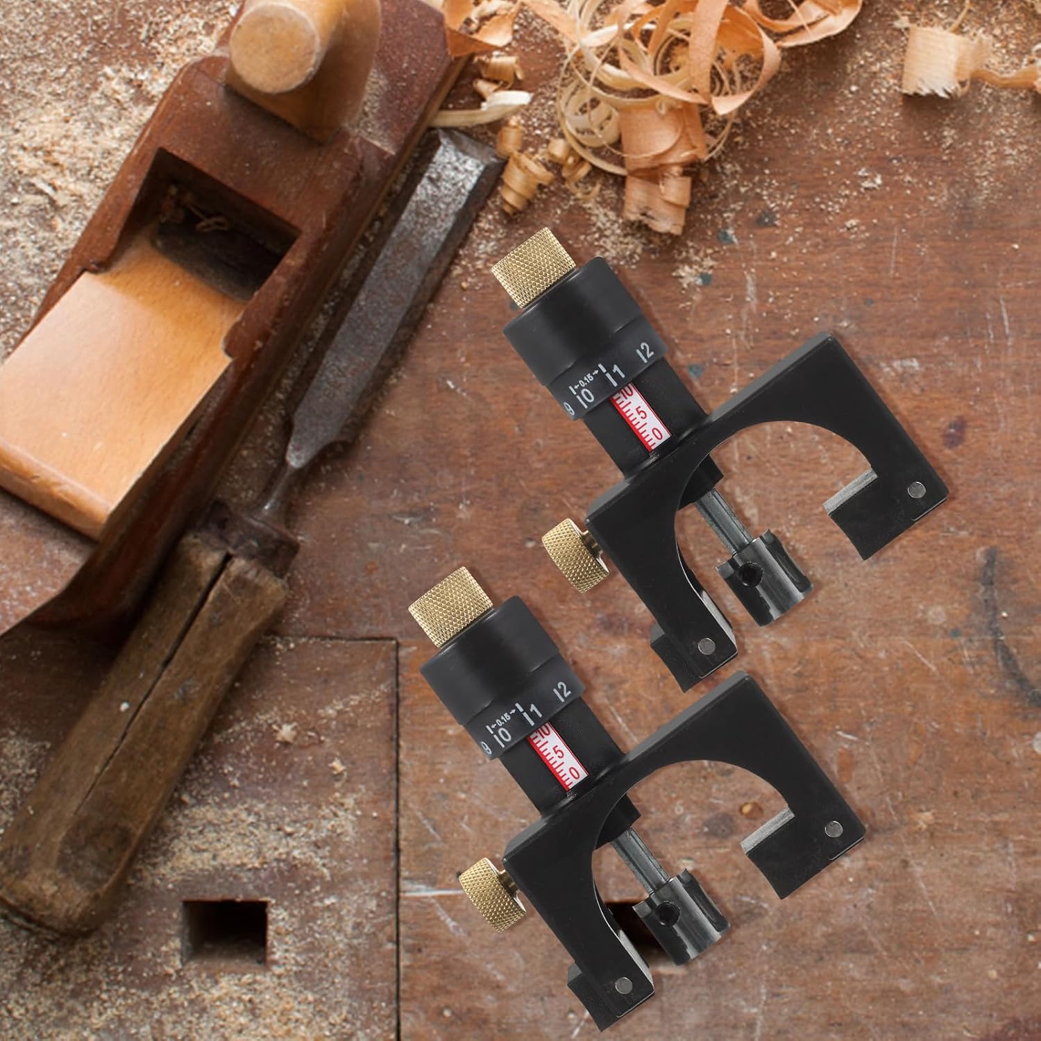 Adjustable Planer Cutter Calibrator Tool for Precise Flat Planer Adjustment and Magnet Portable Design with Copper, Magnet, and Abs Materials for Woodworking Projects