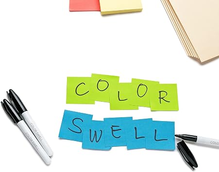 Color Swell Bulk Permanent Markers, 60 Markers, Black Ink