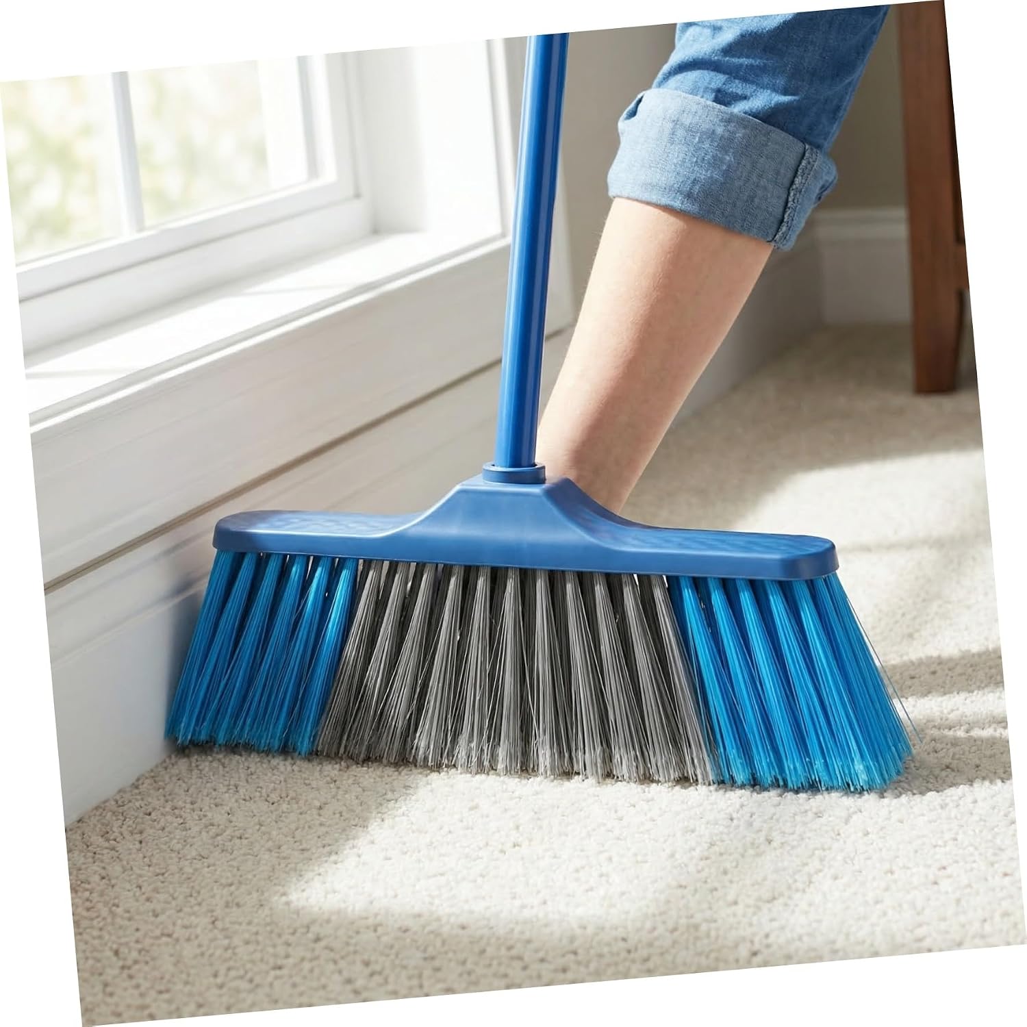 Broom Head Replacement Hard Bristle Plastic Broom Head for Industrial Home Use Versatile Cleaning Accessory for Indoor Outdoor Spaces Durable Reliable Floor Brush