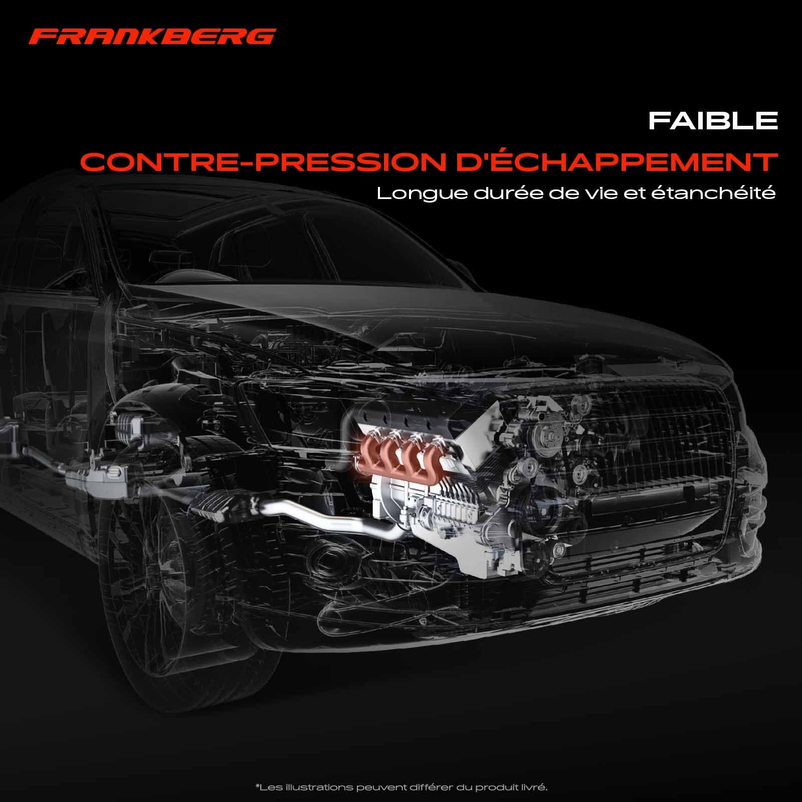 Frankberg Collecteur d'échappement 04180RBD305 | Compatible avec Civic VIII Hatchback FK FN, CR-V III RE, Accord VII Tourer CM, FR-V BE, Accord VII CL