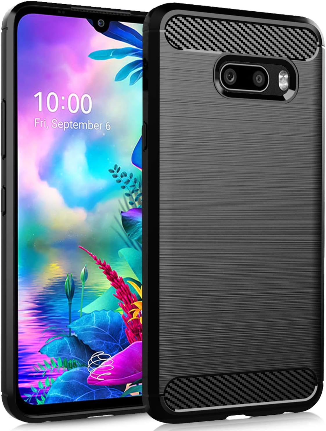 Dzxouui for LG G8X Thinq Case,LG V50S Thinq Case,Protective Phone Cover Shockproof Soft TPU Cases forLG V50S Thinq/LG G8X Thinq(DL-Black)