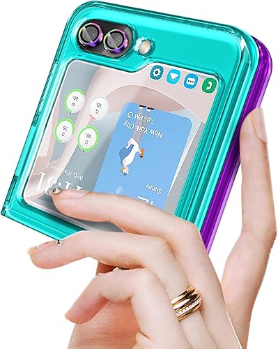 Miniatura 6 de NGB Supremacy Funda para Samsung Galaxy Z Flip 5 (5G 2023) con protector de pantalla de vidrio templado, protector de lente de cámara, cordón de