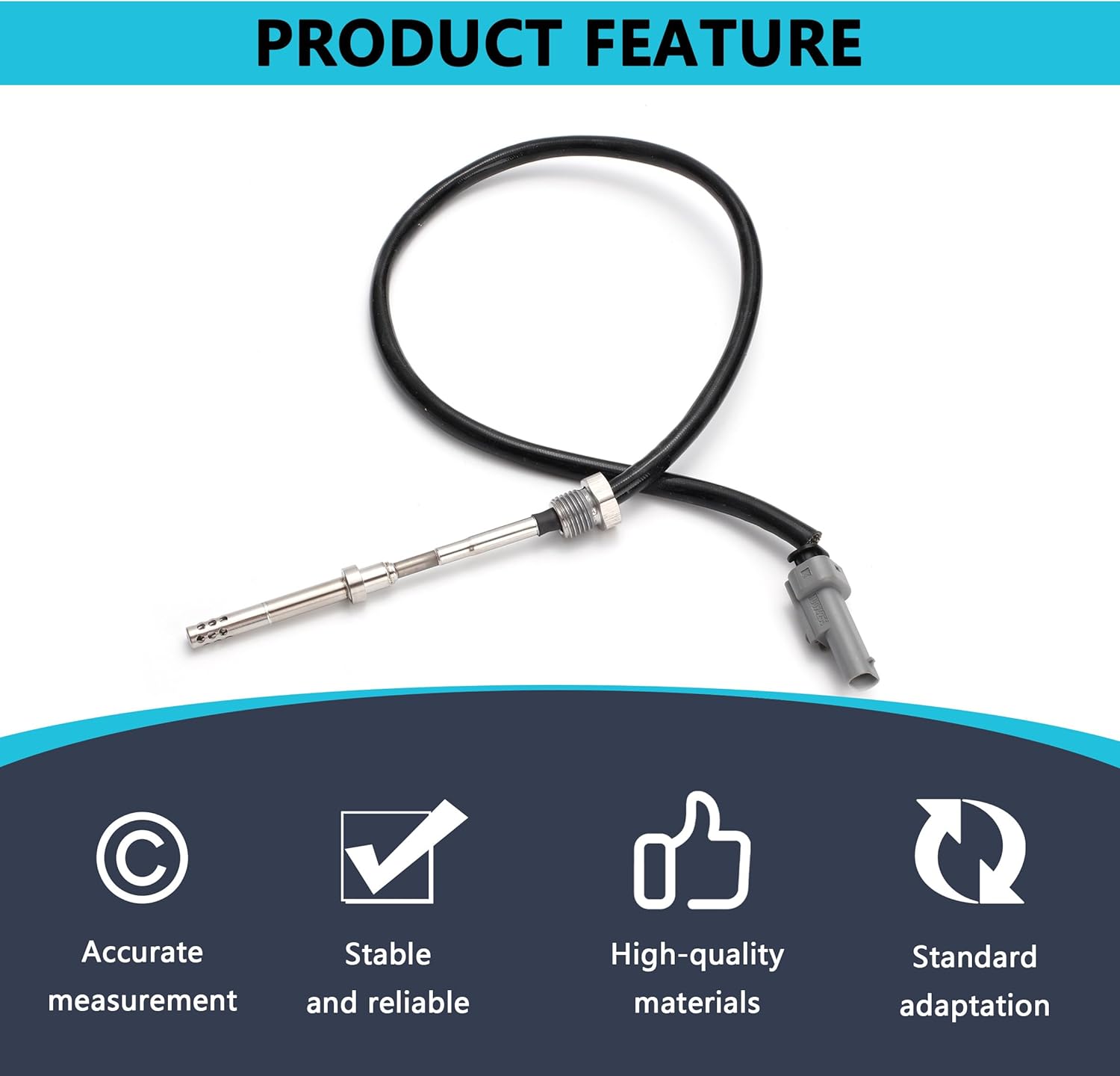 273-10410 Exhaust Gas Temperature Sensor EGT Compatible with Silverado 2500 HD Silverado 3500 HD & GMC Sierra 2500 HD Sierra 3500 HD 2017 2018 2019 2020 2021 6.6L Center For ETS233 12672685