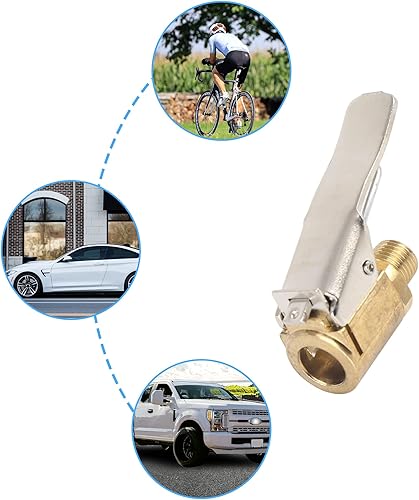 Miniatura 7 de X AUTOHAUX 2 unids Portabrocas de neumáticos con adaptador de clip, portabrocas de aire, inflador de neumáticos, bomba de compresor, accesorios de