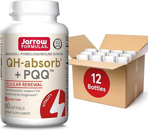 Jarrow Formulas QH-Absorb + PQQ - 100 mg de ubiquinol - Hasta 60 porciones (cápsulas blandas) - Renovación celular y apoyo antioxidante para la