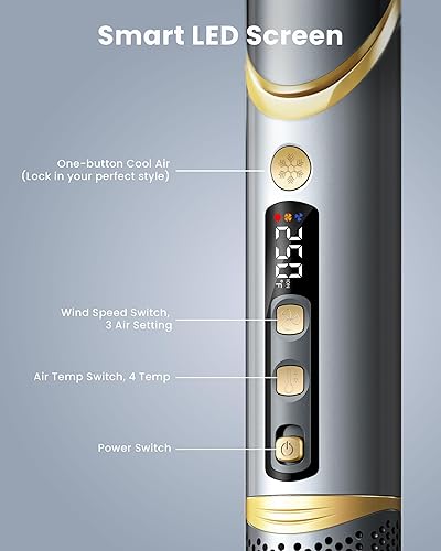 Miniatura 7 de Easywave Estilizador de Cabello Múltiple 5 en 1 Secador con Cepillo 110,000 RPM de alta velocidad, sistema de secado y peinado de aire flexible,