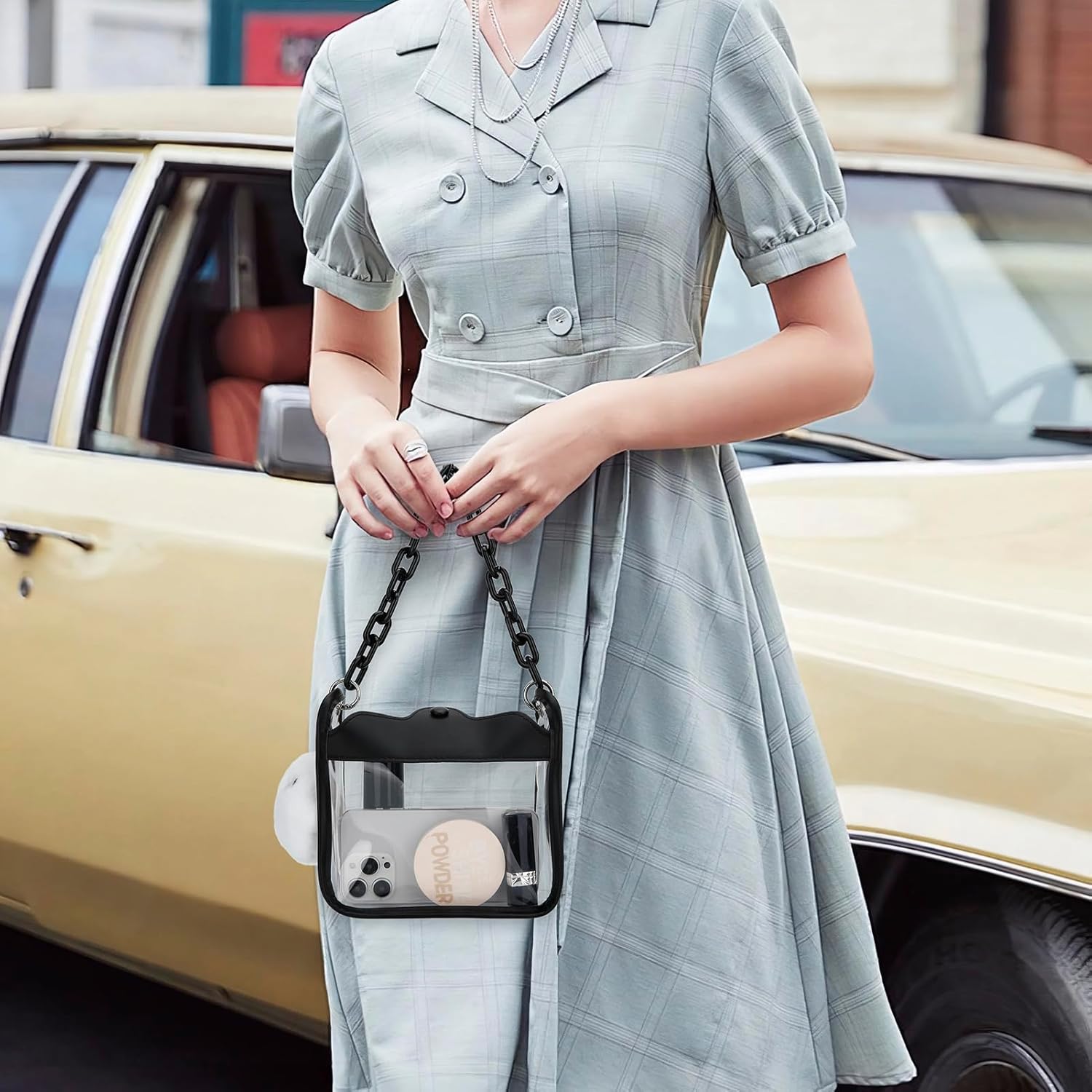 Clear Bag Stadium Approved, Small Crossbody Bag for Concerts Sports Events, Clear Clutch Purses for Women - Image 3