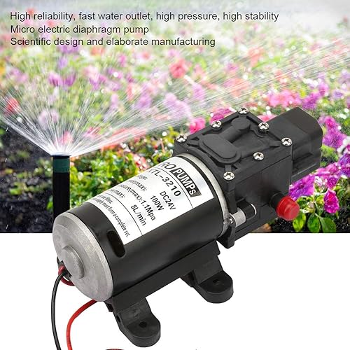 Miniatura 6 de ViaGasaFamido Bomba de agua de diafragma de 24 V, bomba de agua autocebante de alta presión, bomba de agua de lavado, con interruptor de presión