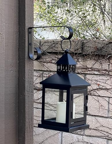 Miniatura 3 de Tetra-Teknica YH06-01 Ganchos de soporte de hierro de 6 pulgadas para macetas, linternas, comederos de pájaros y más, acabado mate con recubrimiento