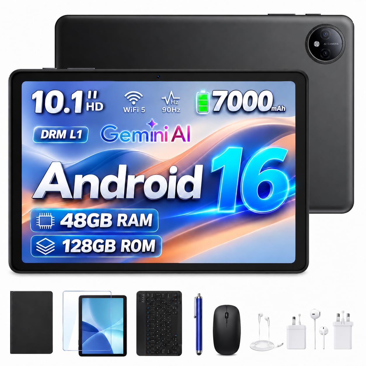 Luzglo Android 16 タブレット 10.1インチ 本体（店長さん） Luzglo P10 10 Inch Tablet, 48GB RAM+128GB ROM/2TB TF,Android